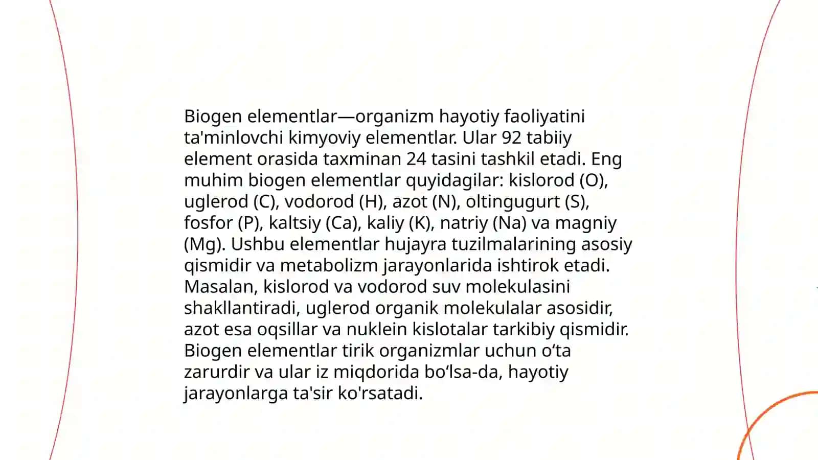 Biogen elementlar kimyosi 4