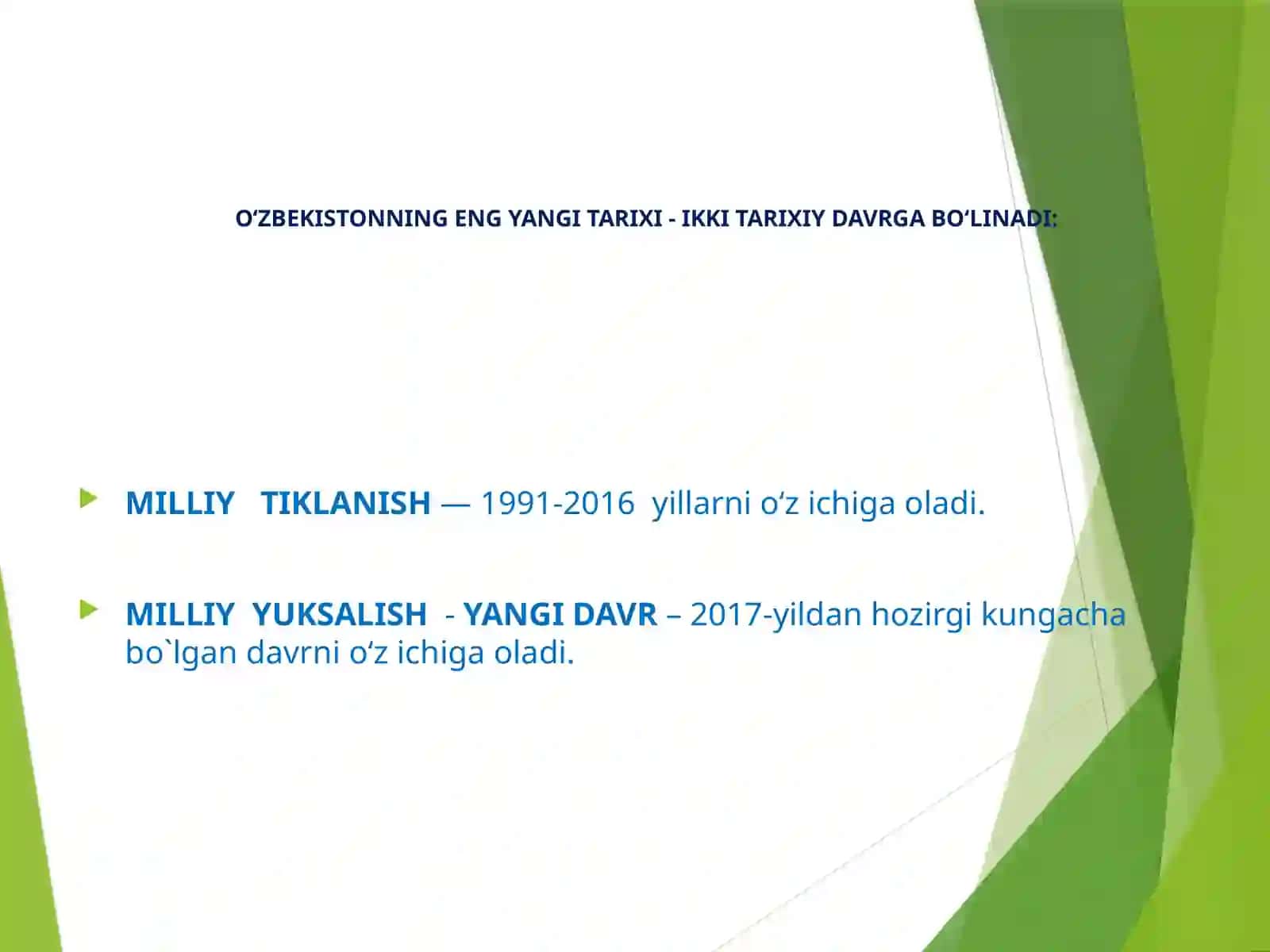 O‘zbekistonning eng yangi tarixi 4
