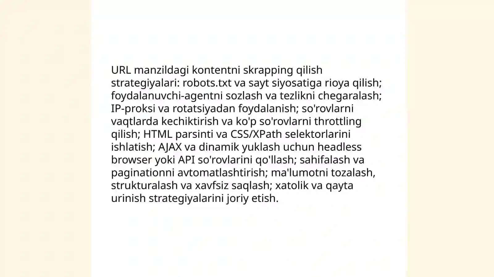 Axborotlarni filtrlash.Web sahifa, web-sayt, URL manzilidagi matnlarni saqlash 4