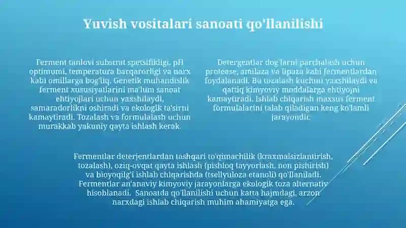 Fermentlar va ulardan ishlab chiqarishda foydalanish 4
