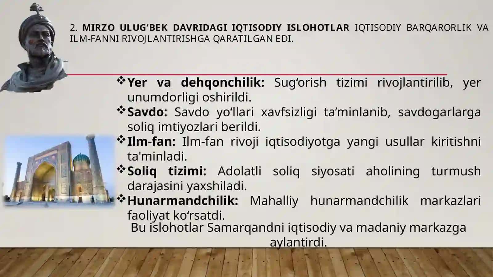 Amir Temur va Temuriylar davridagi iqtisodiy g‘oyalar va iqtisodiy siyosat 4