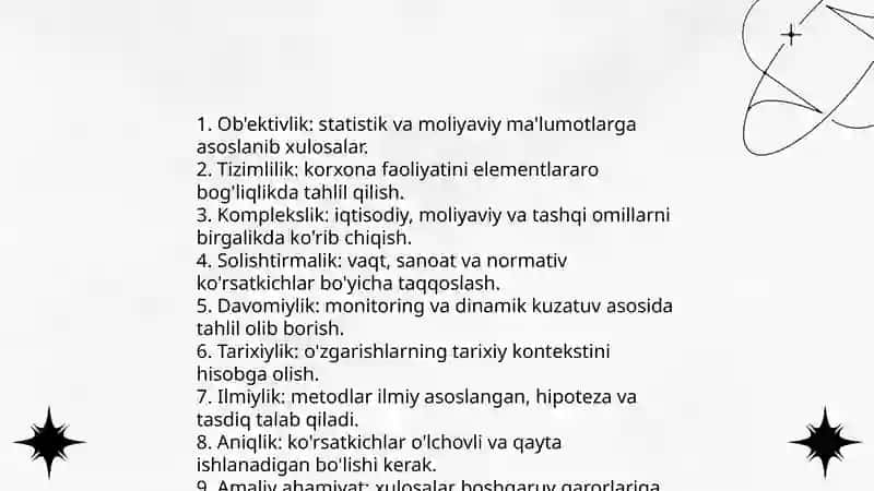Iqtisodiy va moliyaviy tahlilning metodologik asoslari 4