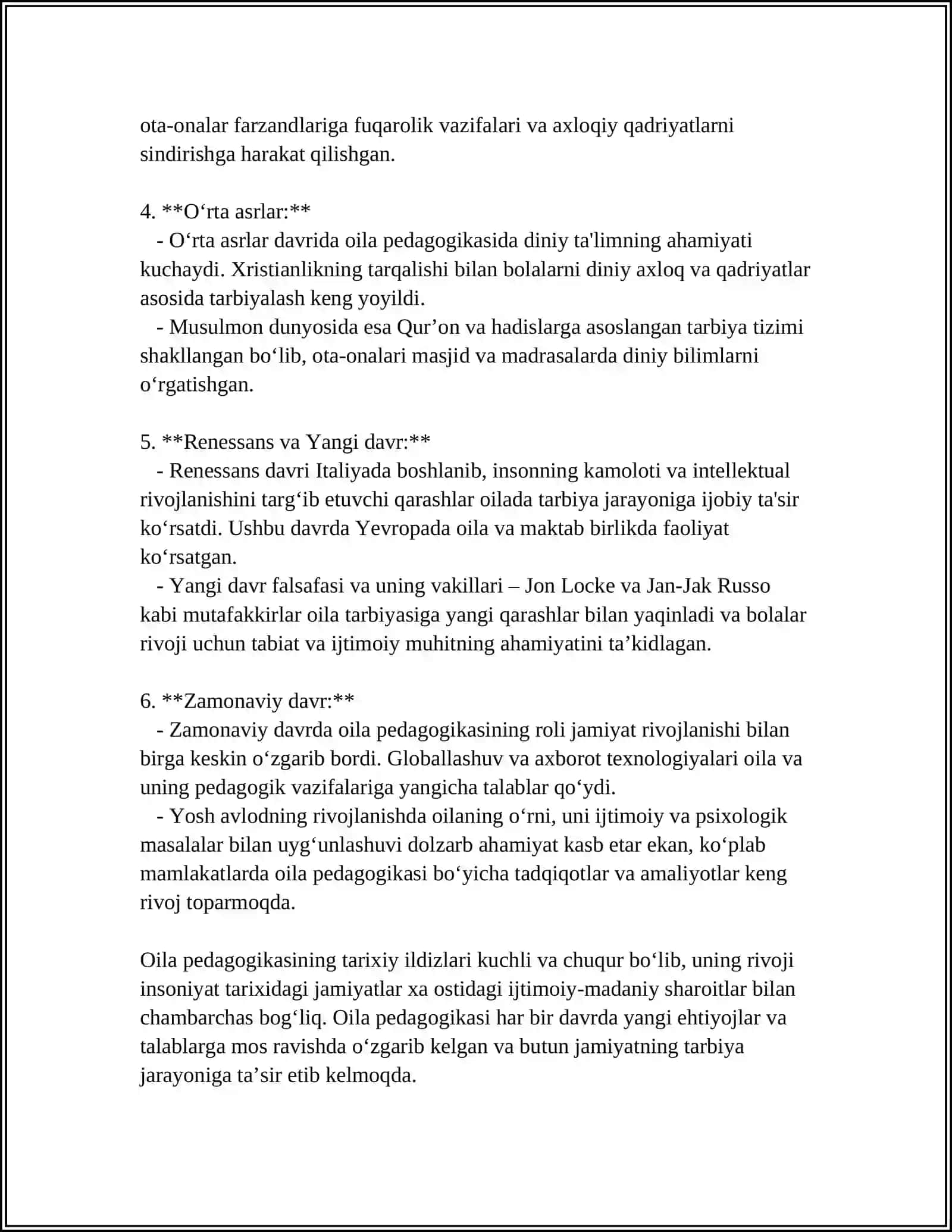 Oila Pedagogikasi Fanining Rivojlanish Tarixi 4