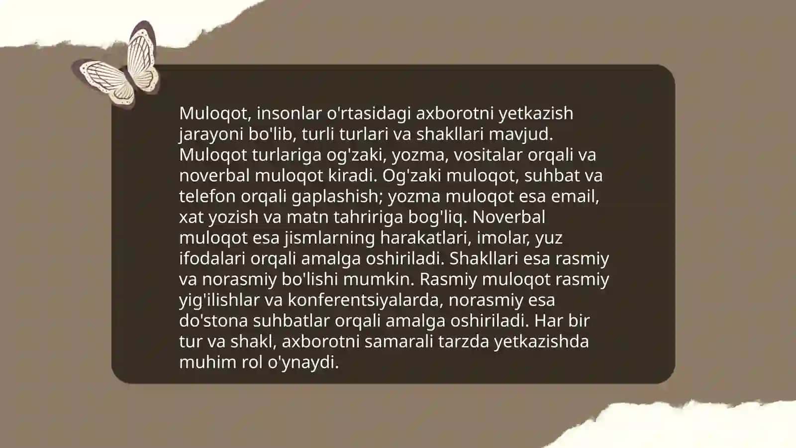 Muloqot to’g’risida umumiy tushuncha 4