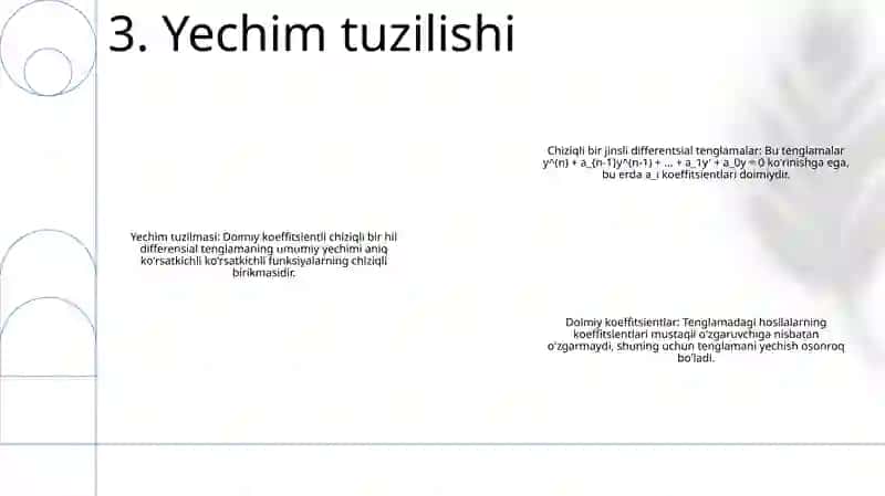 Chiziqli bir hil differensial tenglamalar 4