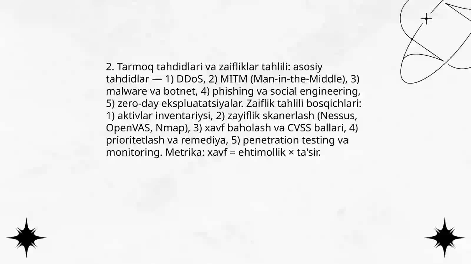 Tarmoq xafsizligi asoslari va ximoya mexanizimlari 4
