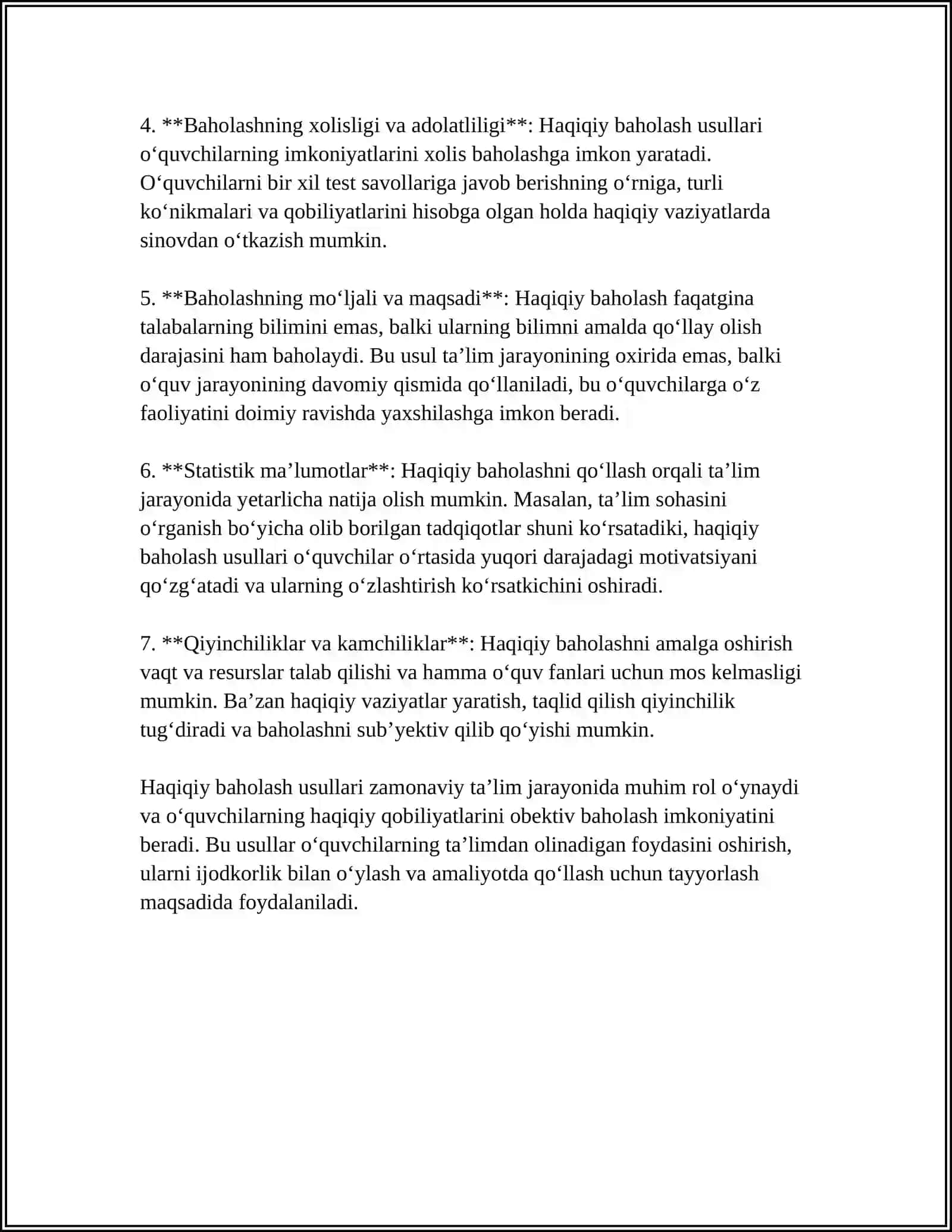 HAQIQATGA ENG YAQIN BAHOLASH USULINING XOSSALARI.KORELYATSIYA KOIFFITSIYENTINING QIYMATLILIGI 4