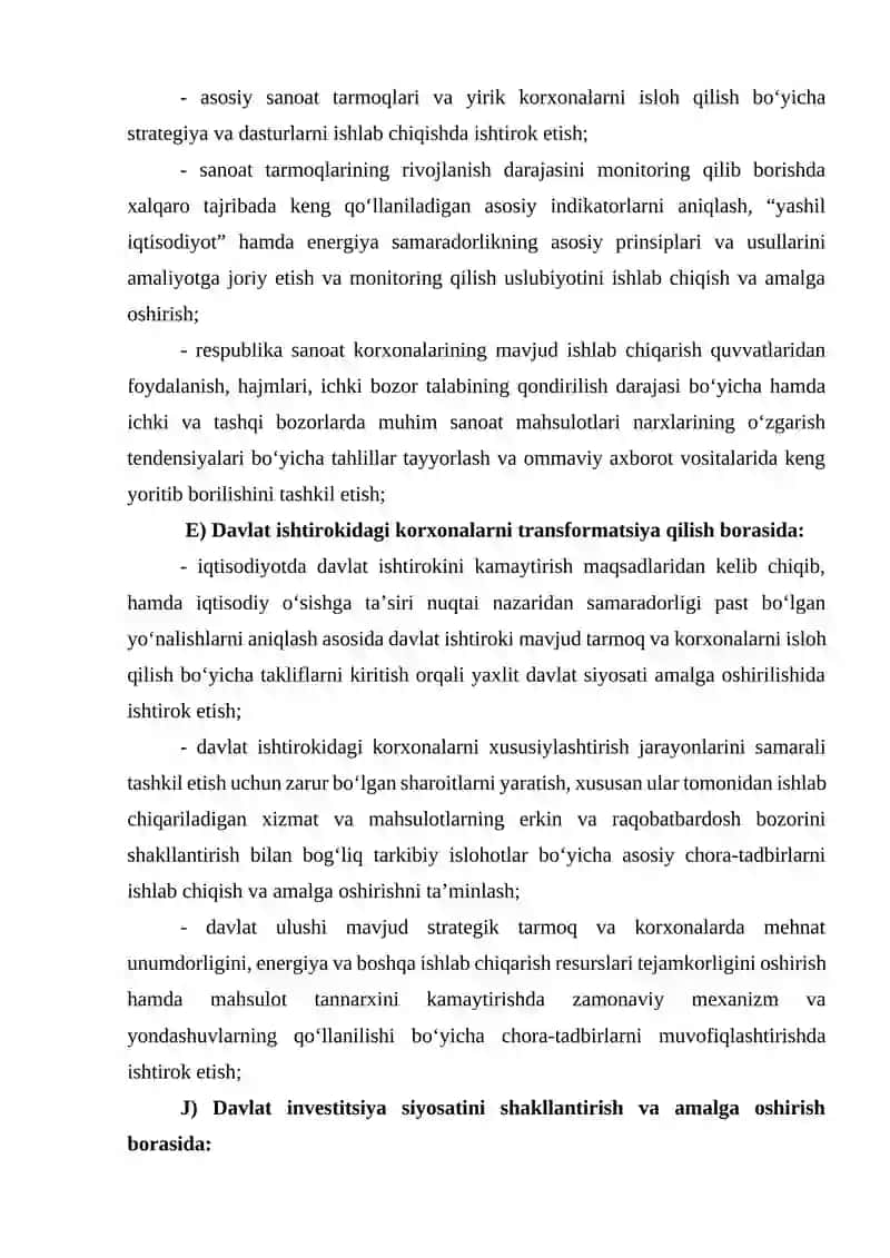 Iqtisod va Moliya vazirligining vazifa huquq majburyatlari 4