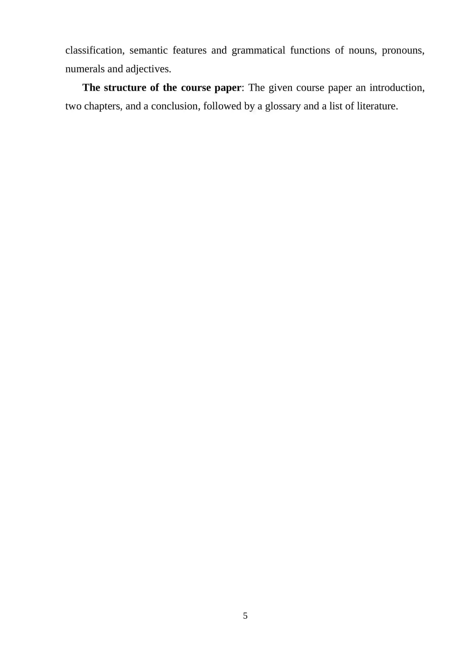 Survey of the nominal parts of speech 4
