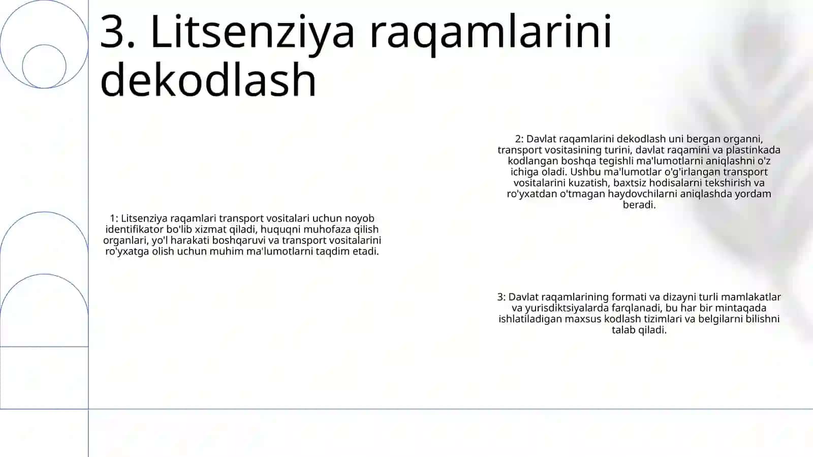 Transport Vositalarning Taniqlik Belgilari 4