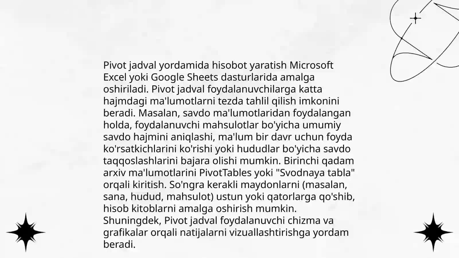 Ma'lumotlarni filtr va tartib bilan boshqarish 4