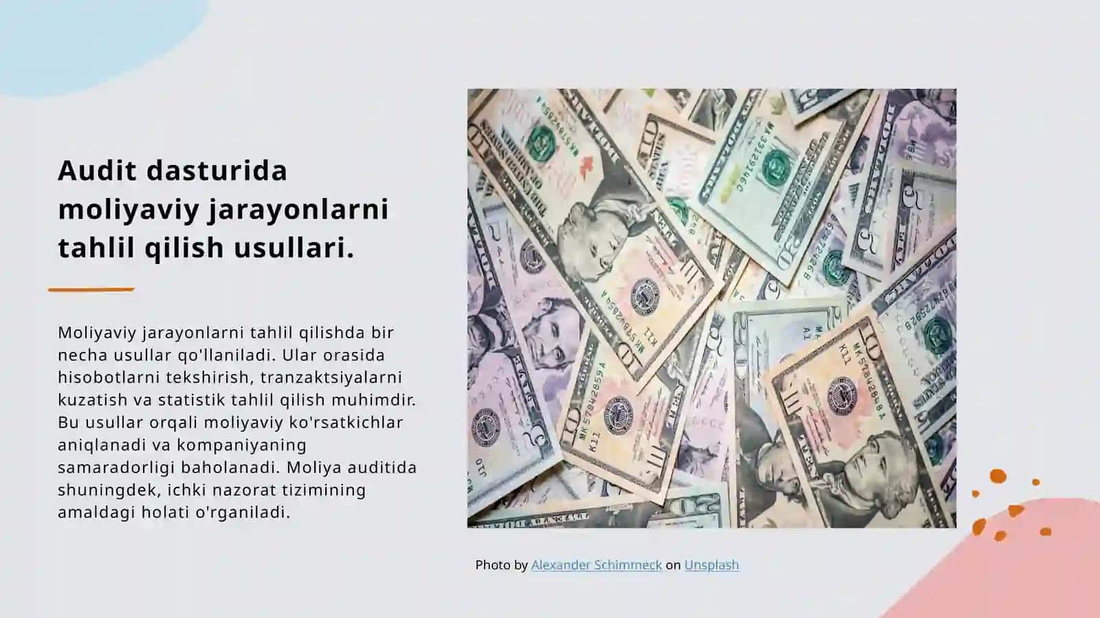 Korxonani auditorlik tekshiruvidan oʻtkazish ishchi dasturi 4