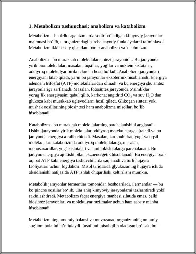 METABOLIZM JARAYONI VA UNING AHAMIYATI 4