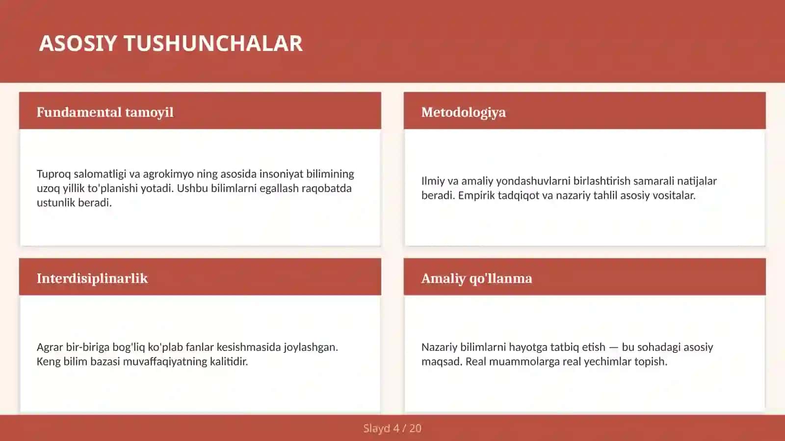 Tuproq salomatligi va agrokimyo 4