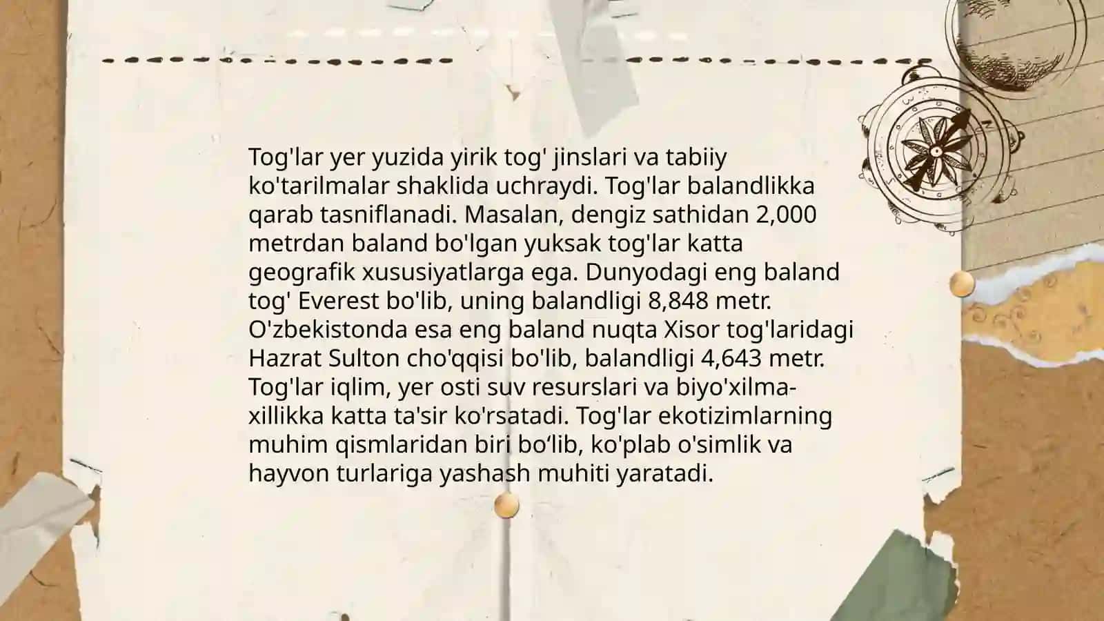 Janubiy Amerika materigining geografik mintaqalari va tabiat zonalariga tavsif berish 4