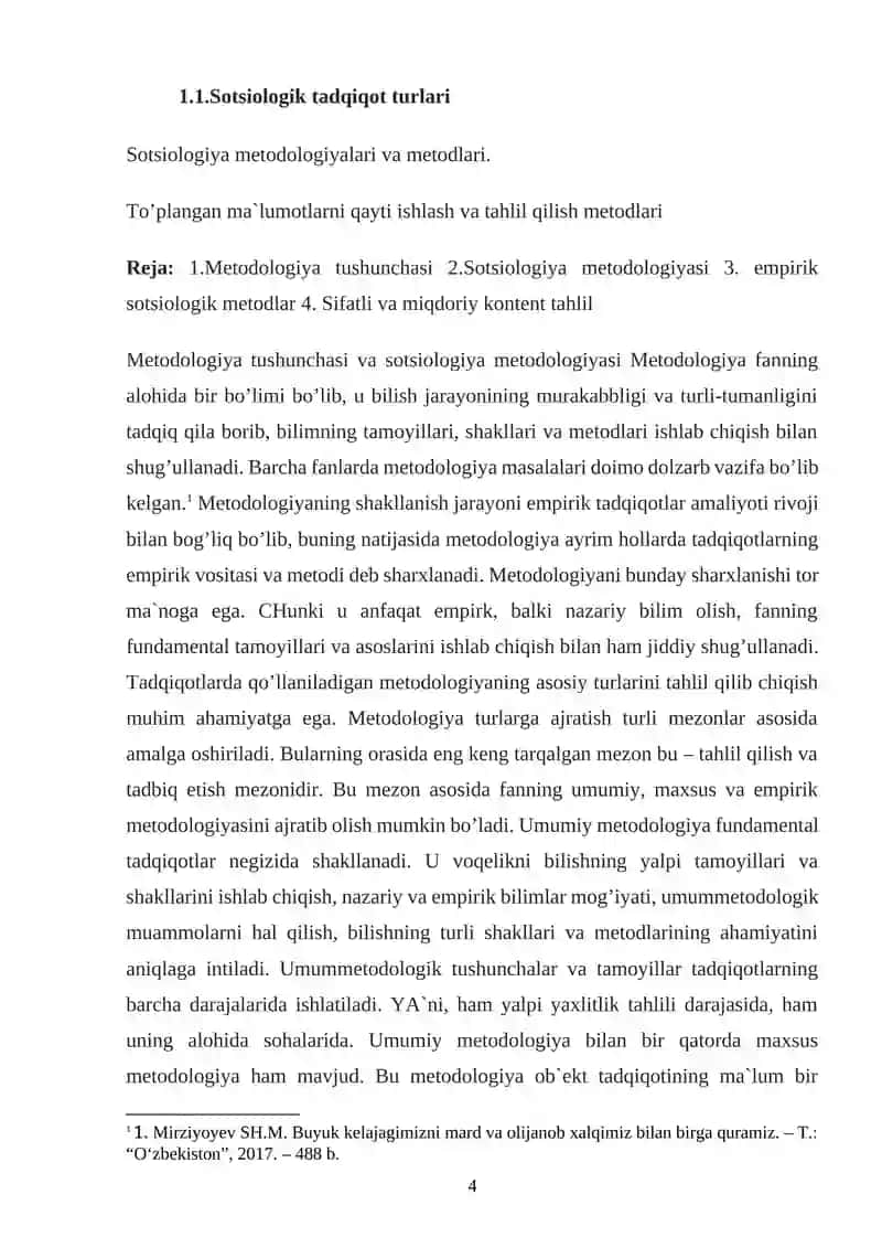 Sotsiologik tadqiqotlar metodologiyasi 4