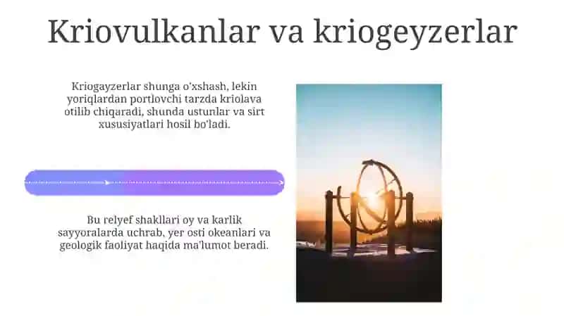 Planetar relef shakllariga taʼrif berish 4