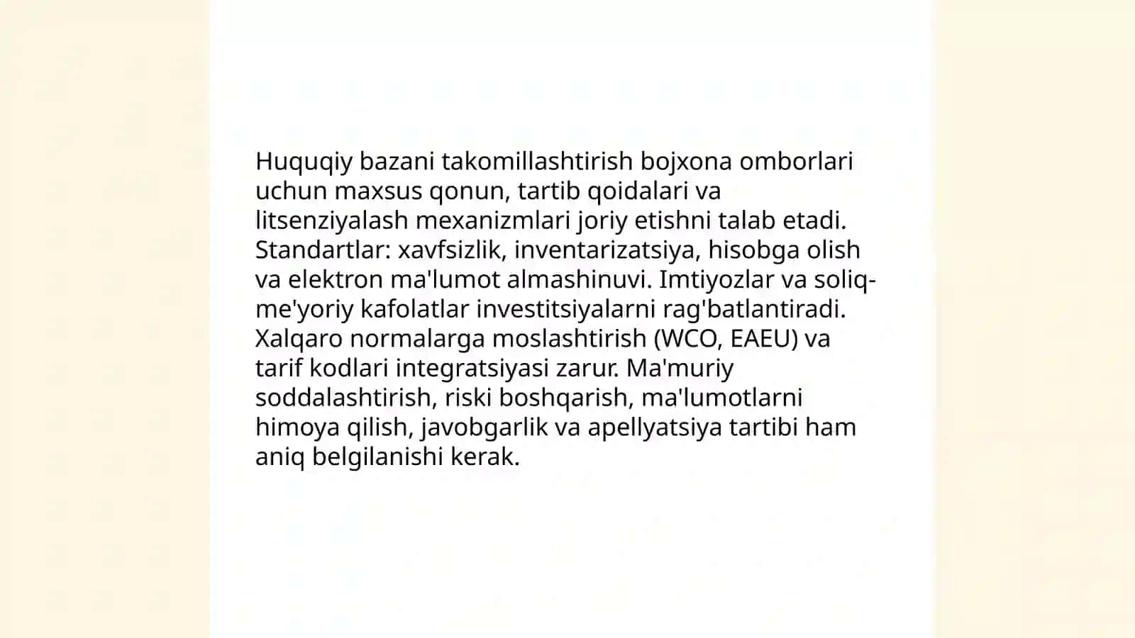 Xurramova Matlubaning bojxona ishi fanidan taqdimoti 4