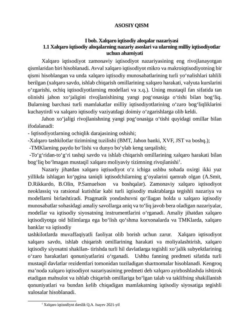 O’zbekiston Respublikasining Xalqaro iqtisodiy aloqalari 4