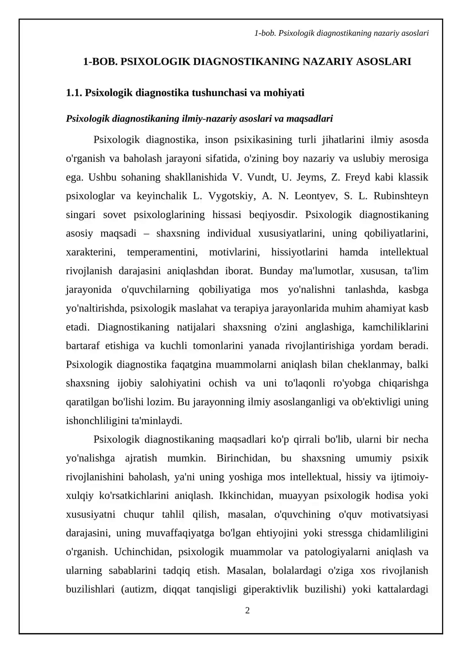Psixologik diagnostika faoliyatini talablari va vazifalari 4