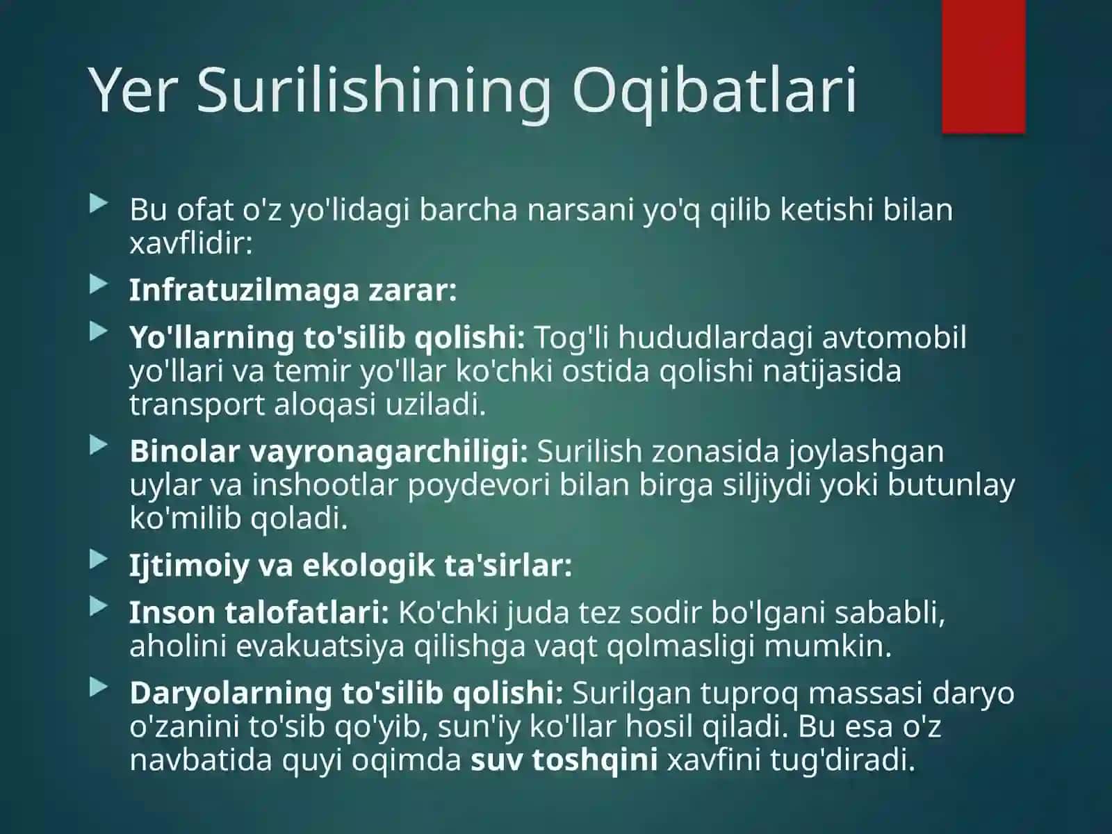 Yer surilishi va uning oqibatlari 4