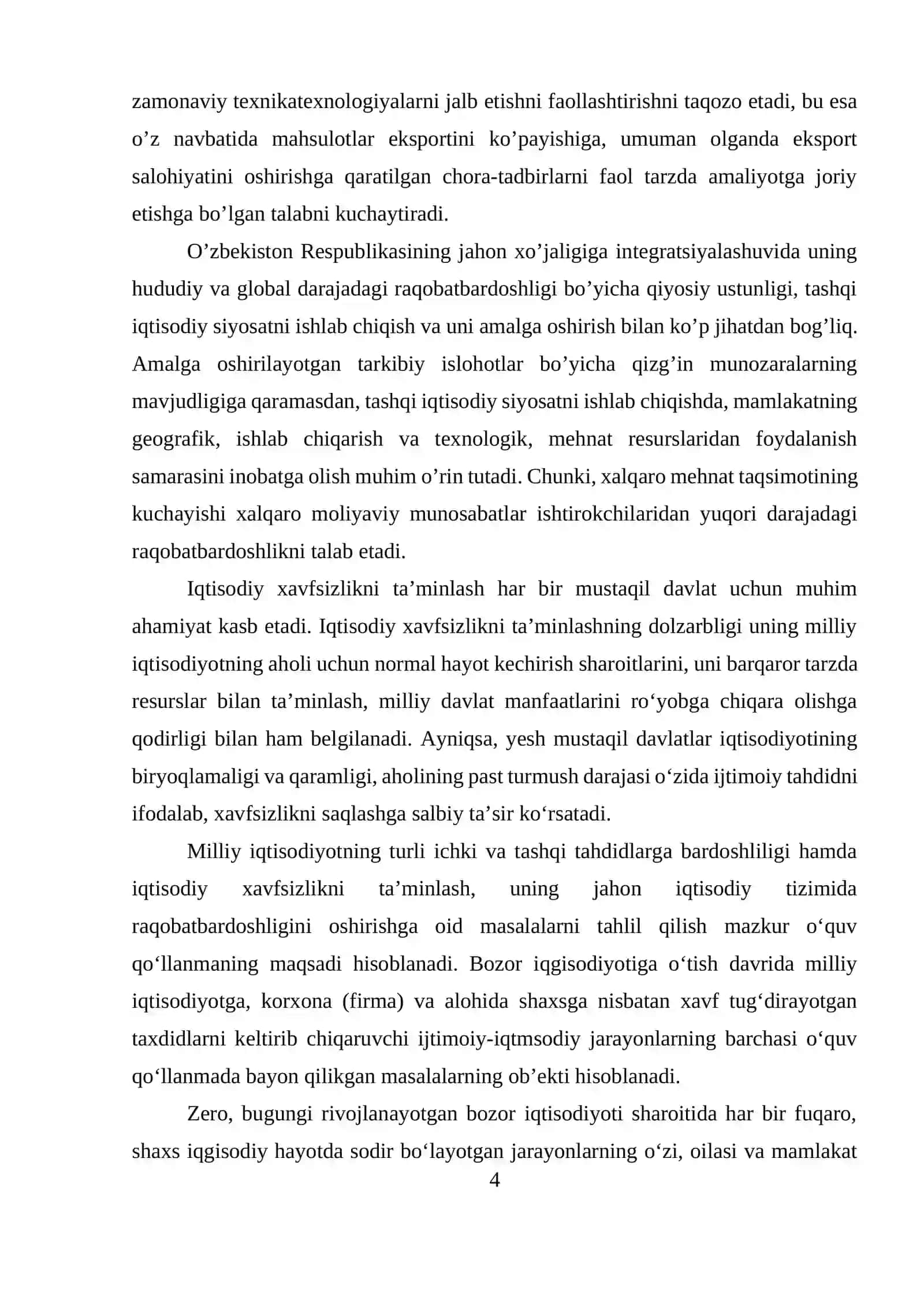 O‘ZBEKISTONNING DUNYONING RIVOJLANGAN DAVLATLARI BILAN IQTISODIY HAMKORLIGI 4