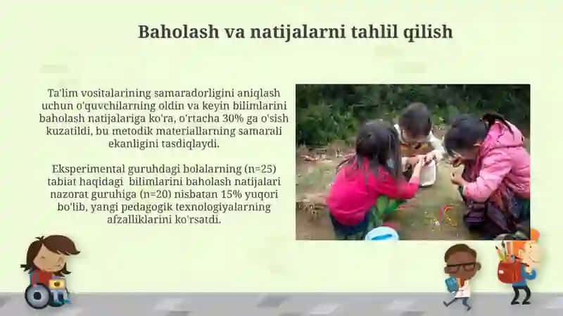 MTT da bolalarni tabiat bilan tanishtirishning metodlari, vazifalari va taʼlim vositalari 4