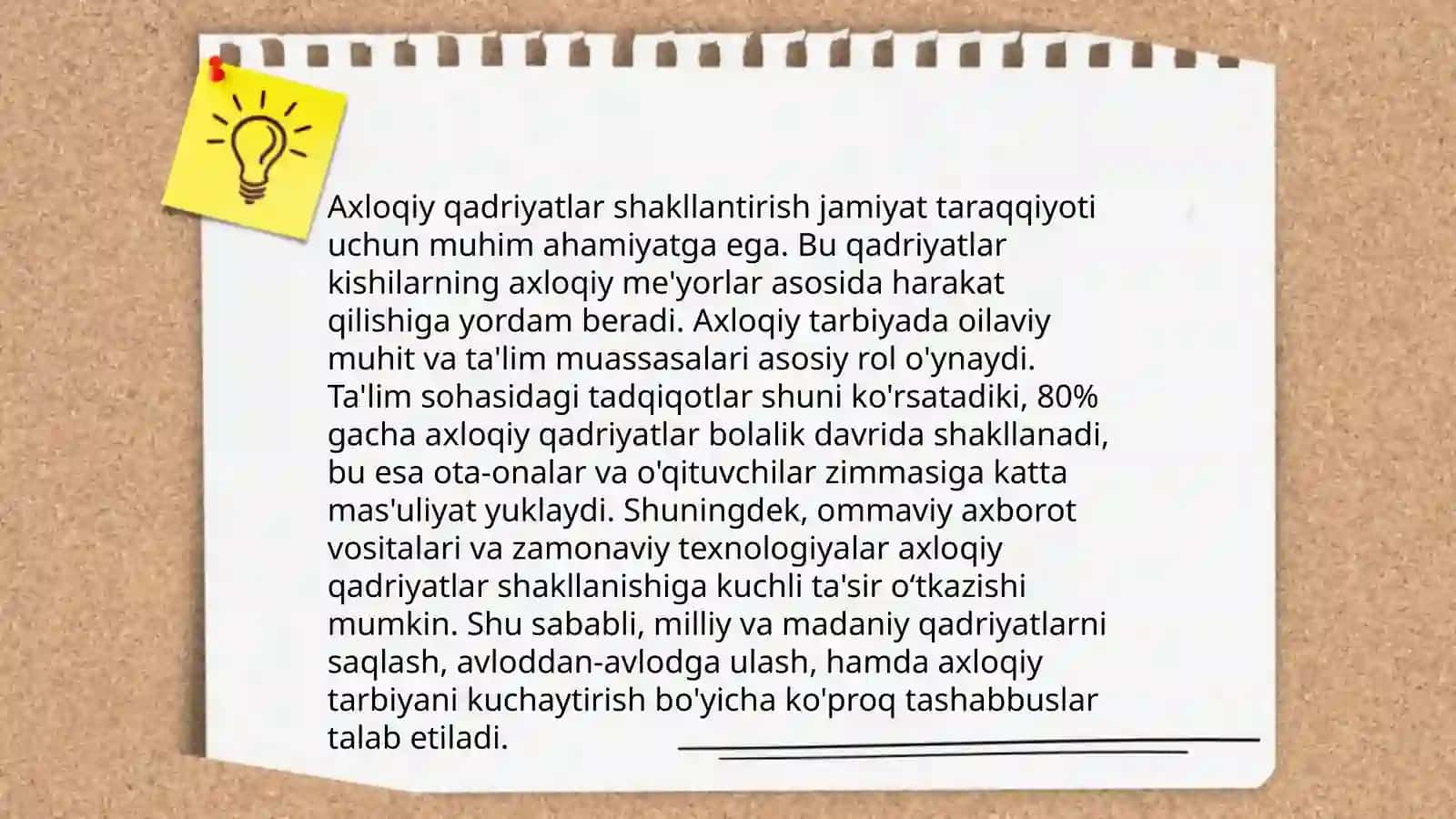Tarbiya mazmuni (aqliy,aqloqiy,siyosiy-ǵoyaviy, mehnat, jamoatshilik faolligini tarbiyalash, estetik va boshqalar) 4
