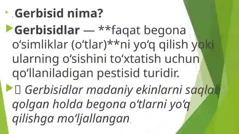 Atrof-muhit ob’ektlarining ifloslanishida gerbisidlarning tutgan urni va ahamiyati 4
