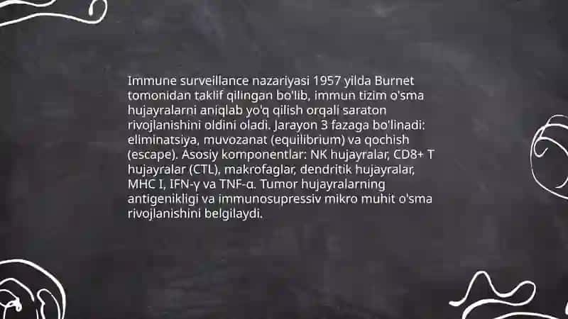 Immunopatologiya tushunchasi va o'sma hujayralar kelib chiqishidagi roli 4