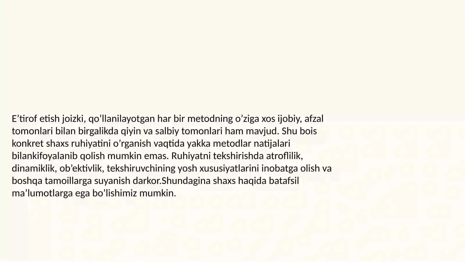 Psixologiyada Inson Faoliyati Mahsulini Tahlil Qilish Metodi 4