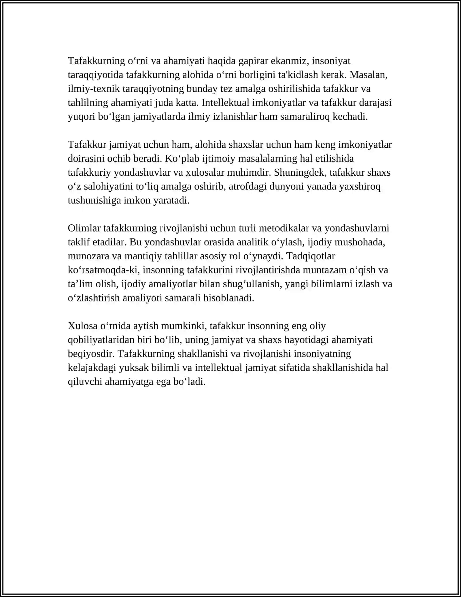 TAFAKKUR HAQIDA UMUMIY TUSHUNCHA 4