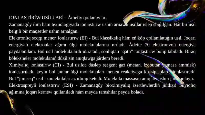 Ionlastırıw 4