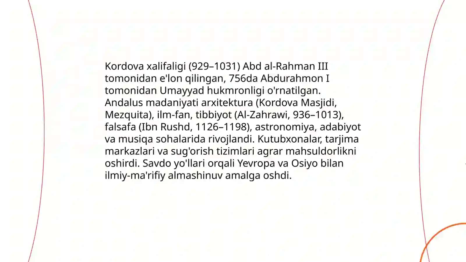 Oʻrta asrlarda rivojlangan Yevropa va Osiyo Yevropa: pireney yarimoroli mamlakatlari: Ispaniya va Portugaliya Osiyo, Hindiston, Xitoy 4