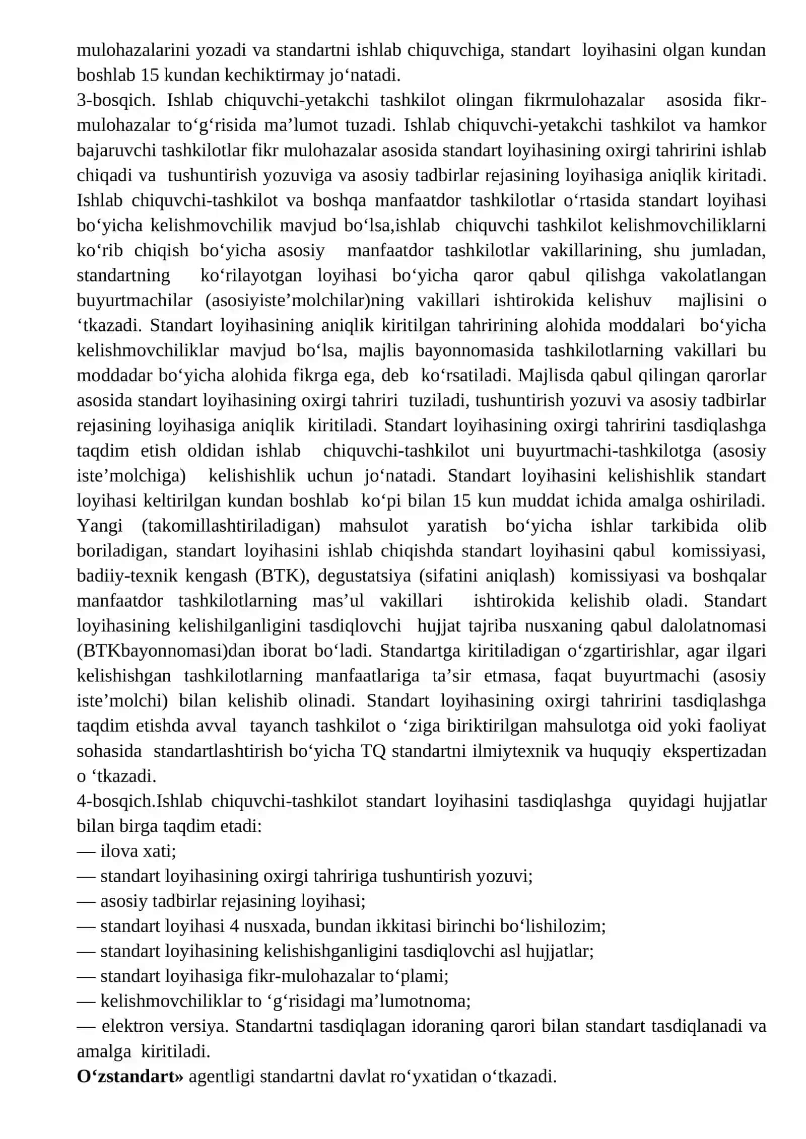 STANDART VA UNING TURLARI 4