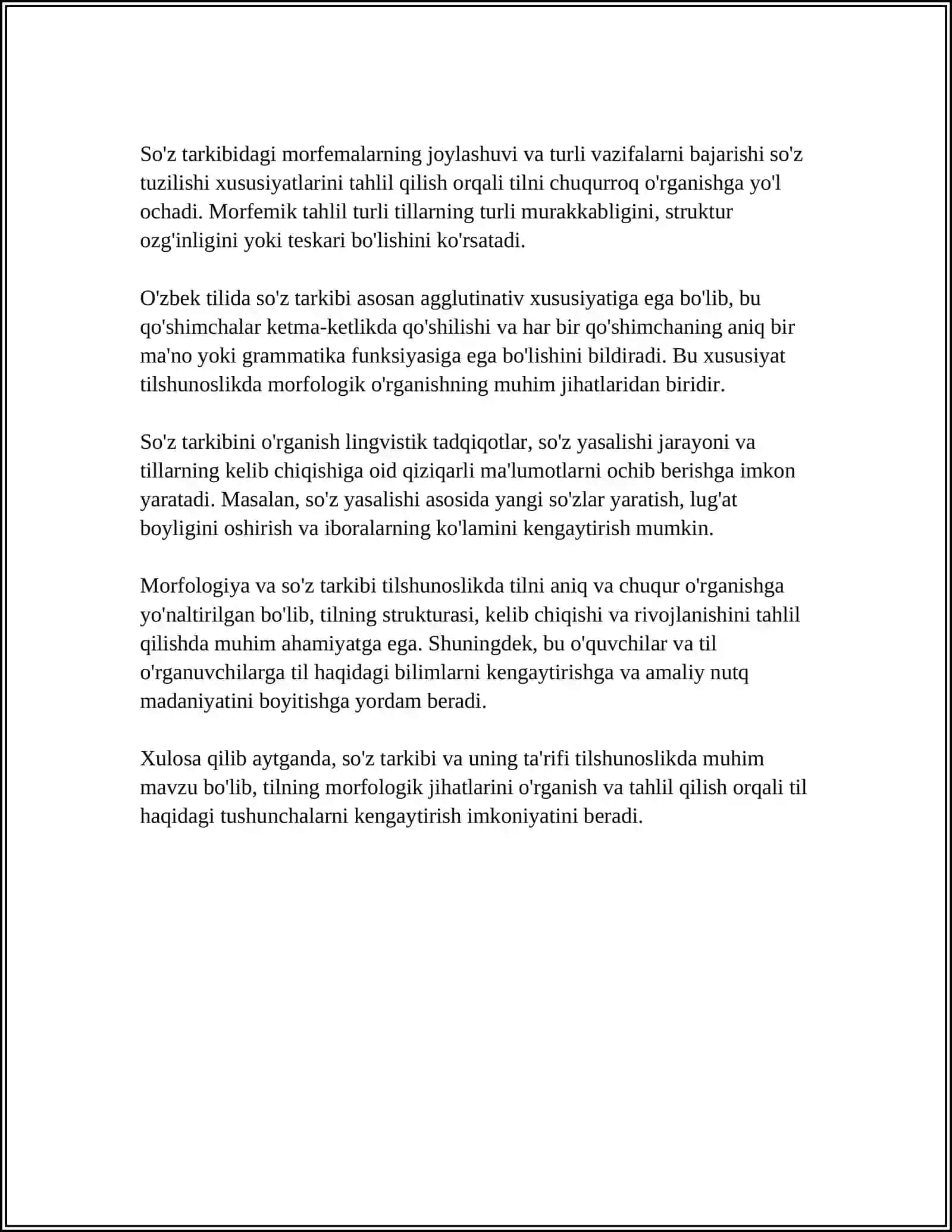 SO‘Z TARKIBINI PEDAGOGIK TEXNOLOGIYALARNI O‘RGANISHDA QO‘LLASH 4
