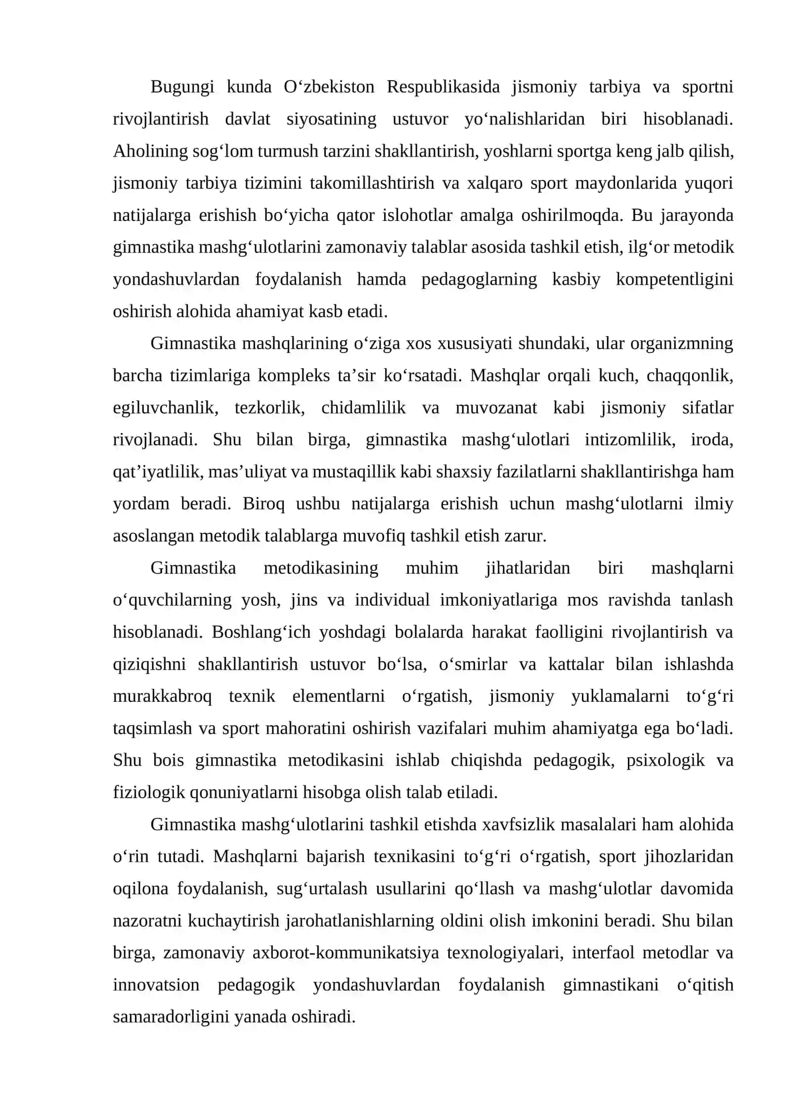 Gimnastikaning metodik xususiyatlari 4