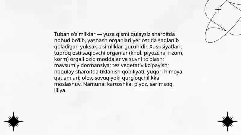 Oʻsimliklarning hayotiy shakllari 4