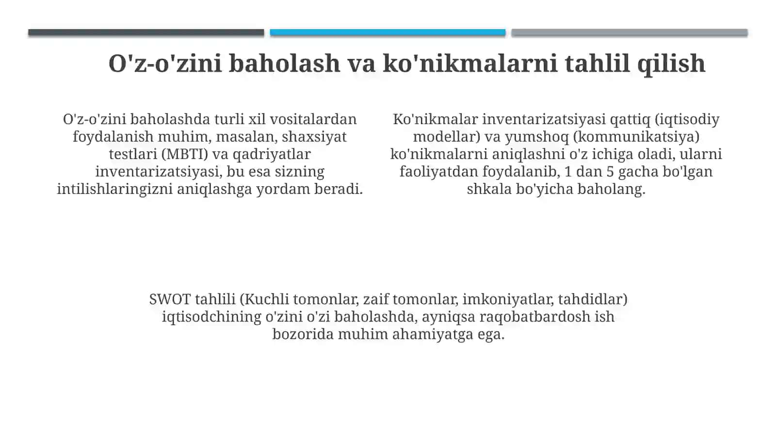 Iqtisodchinining kasbiy rivojlanish rejasini (IDP) tuzish 4