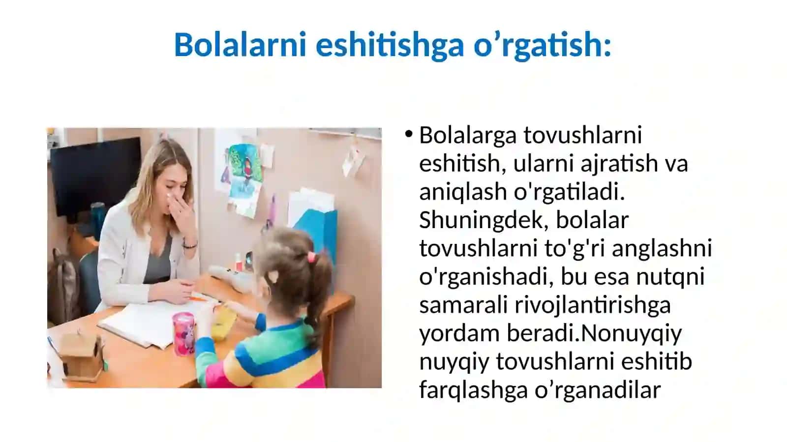 Koxlear implantli bolalar bilan olib boriladigan logopedik ish mazmuni 4