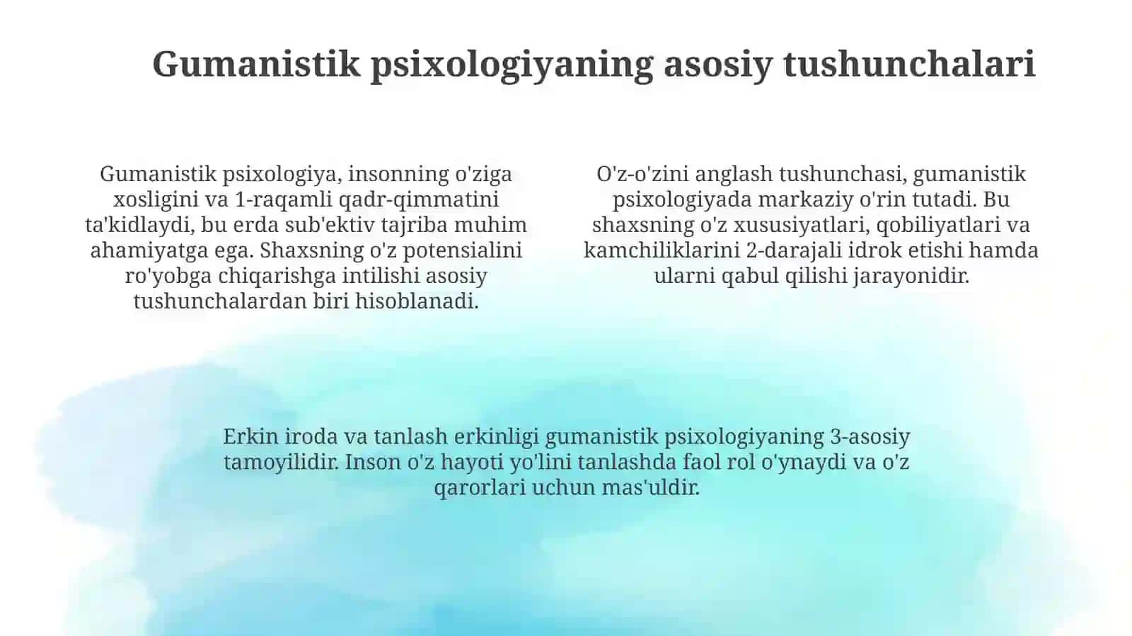 Gumanistik Psixologiyada Shaxs. Shaxs Ekzistensial Psixologiyasi 4