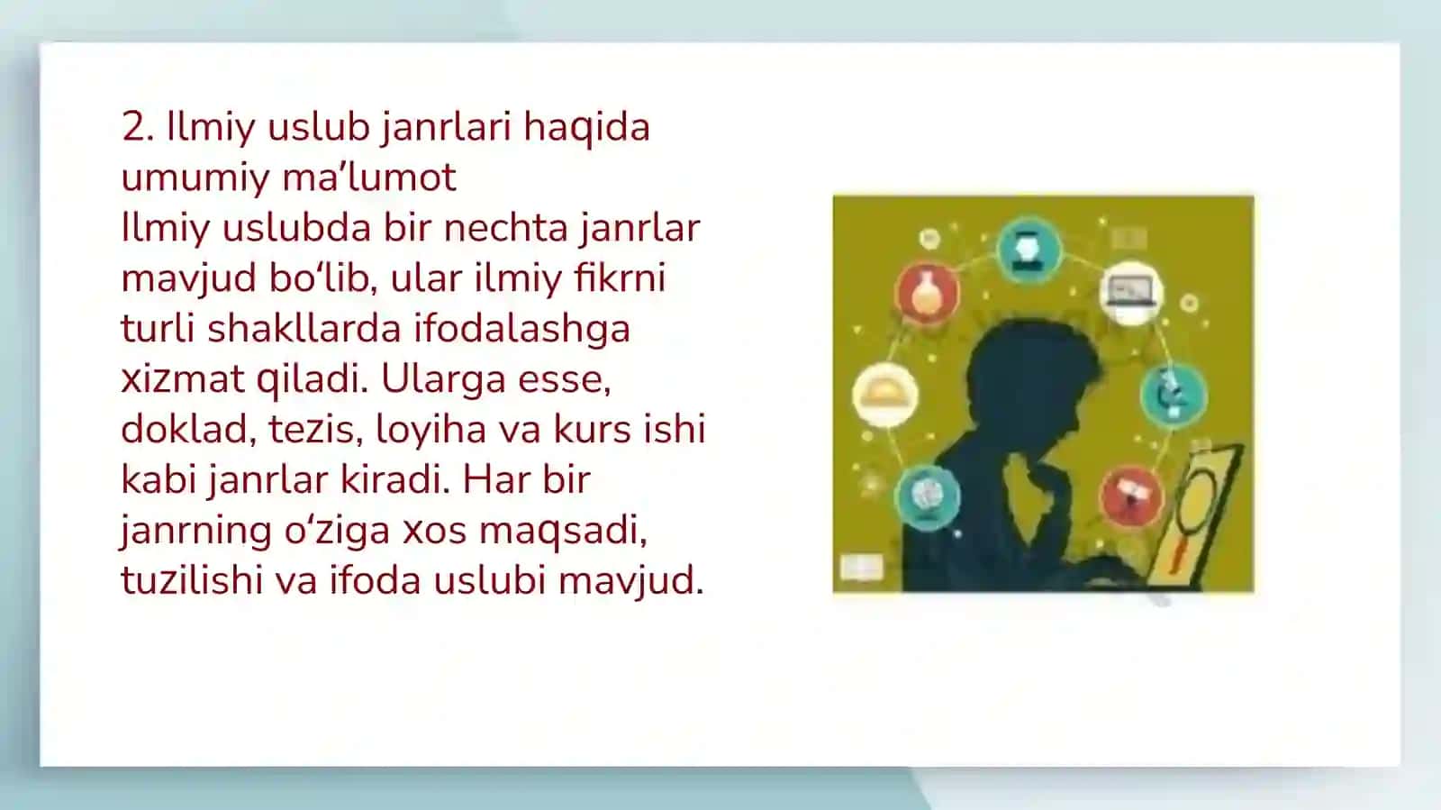 Ilmiy uslub janrlari 4