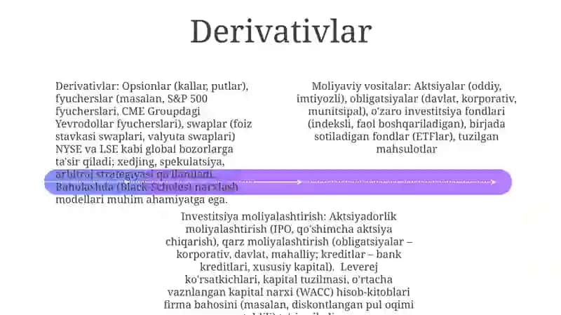 Investitsiyalar moliyalashtirish va moliyaviy vositalar 4