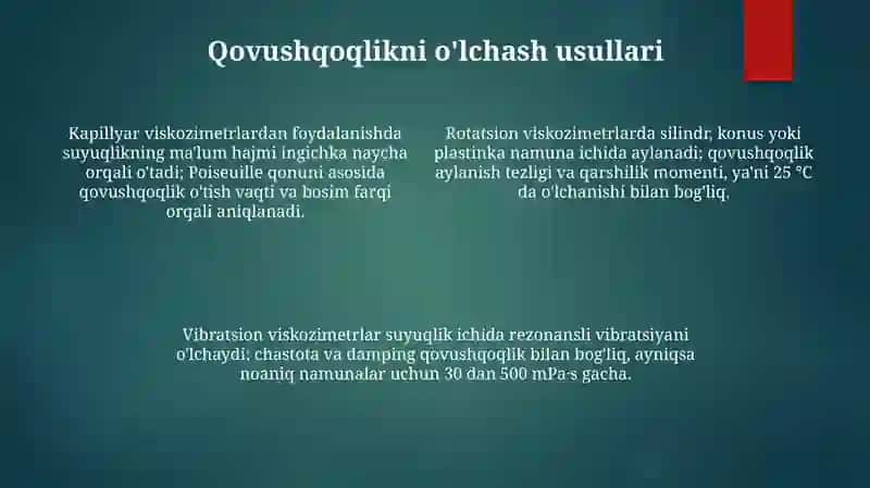 Biologik suyuqliklarning qovushqoqligi 4