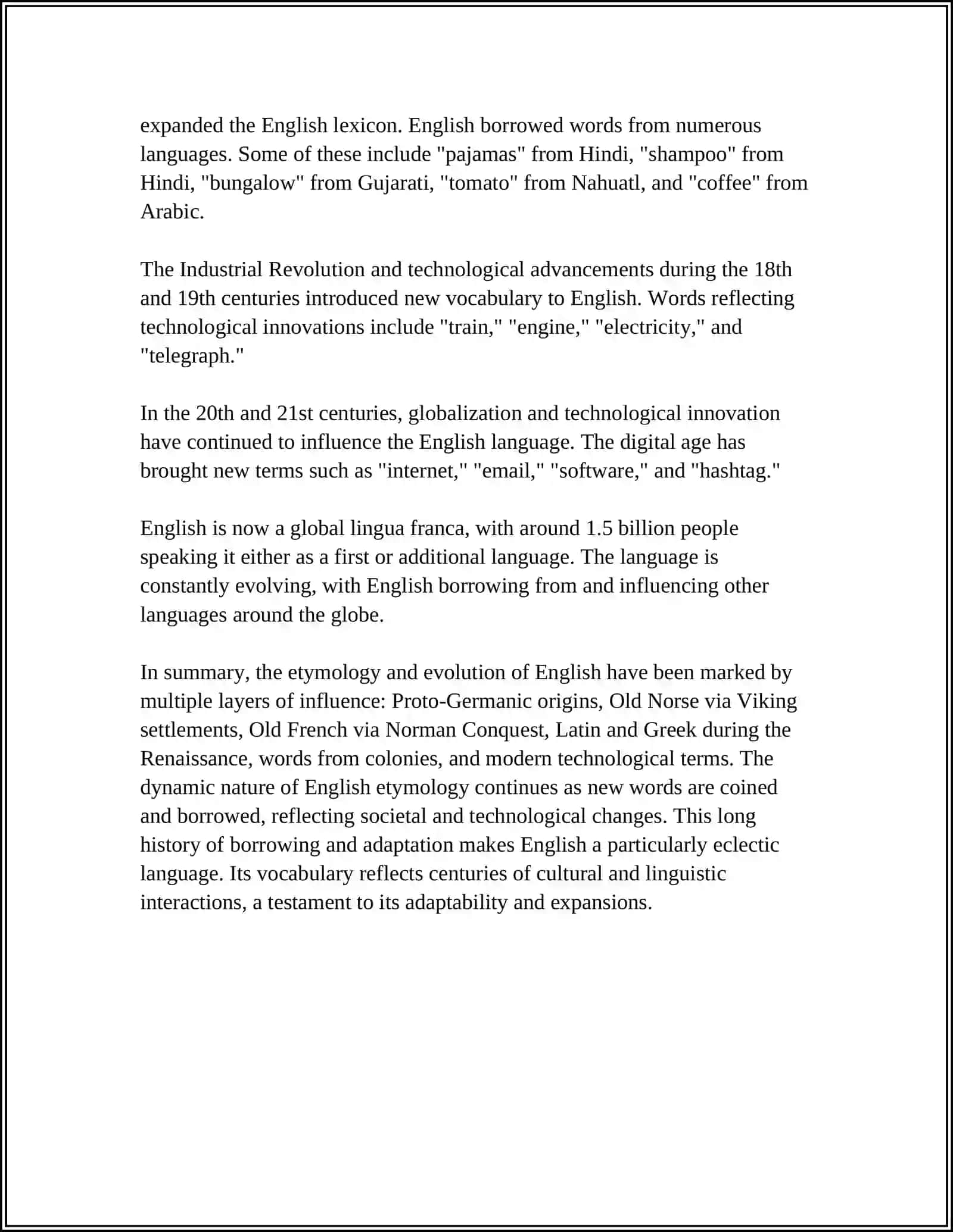 SEMANTIC STRUCTURE OF ENGLISH WORD CHANGES 4