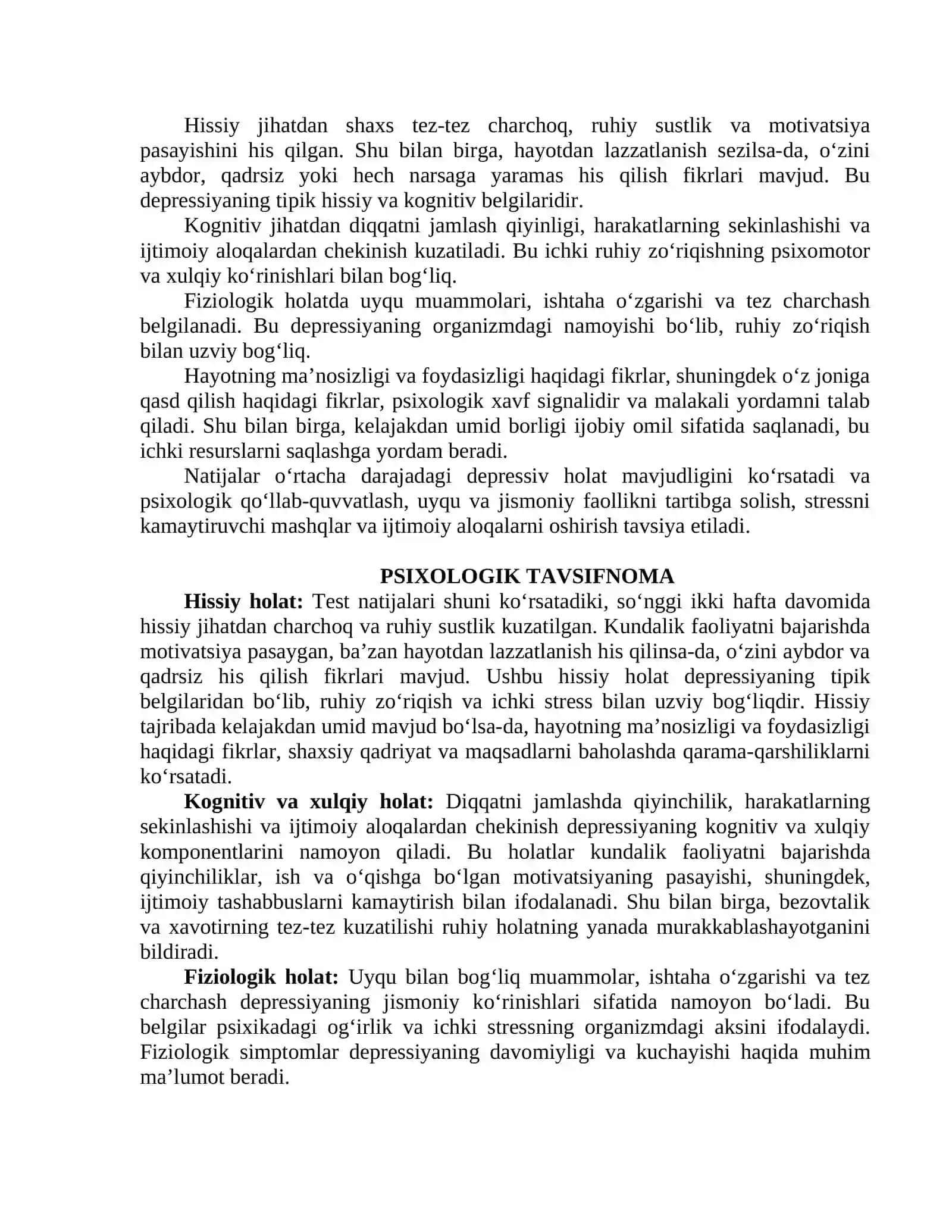MPS-123 guruh, Egamberdiyeva Kamolan 4