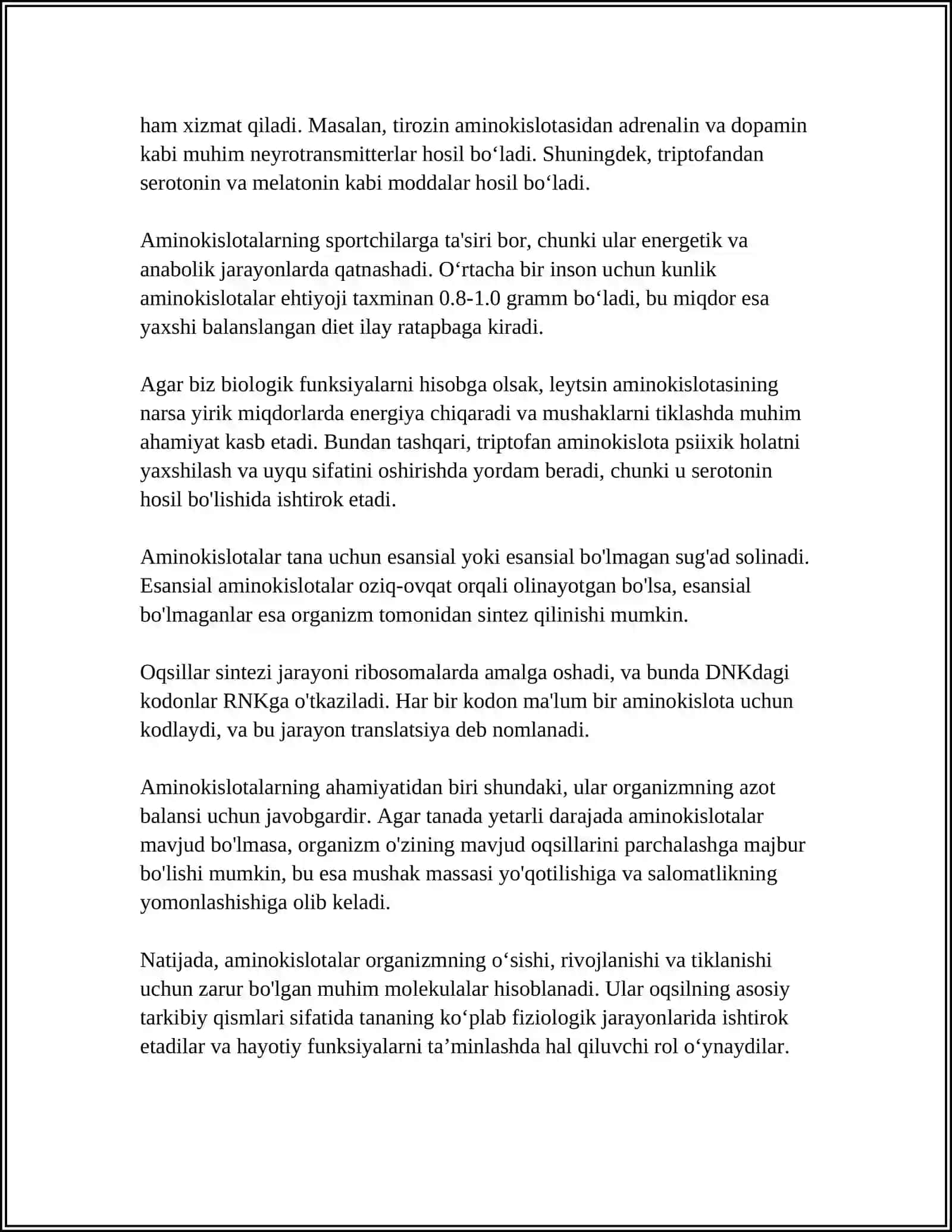 AMINAKISLATALAR TARKIBI VA TUZILISHI 4