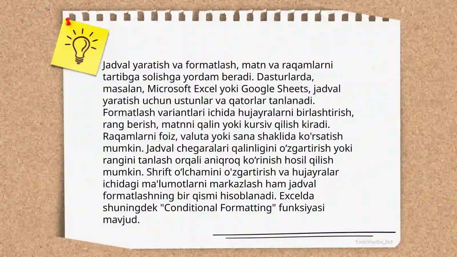 Excelda asosiy funksiyalaridan foydalanish 4