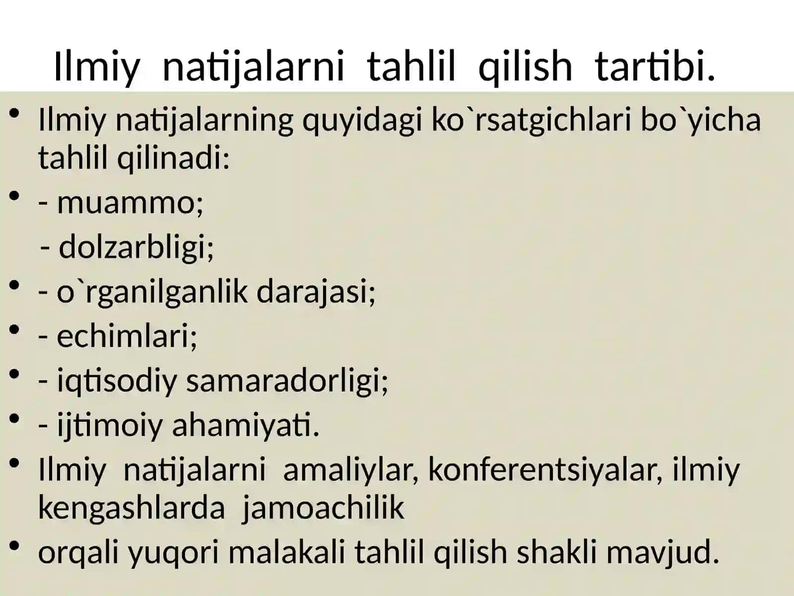 Ilmiy tadqiqot ishlari to`g`risidagi hisobotlarni rasmiylashtirish 4