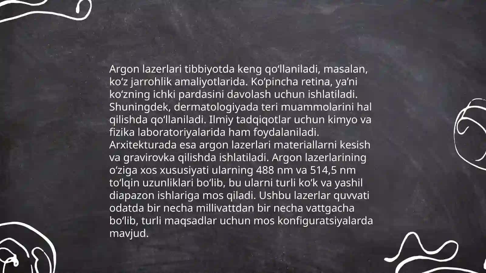 Argon lazerlari va ularni ishlash prinsipi 4